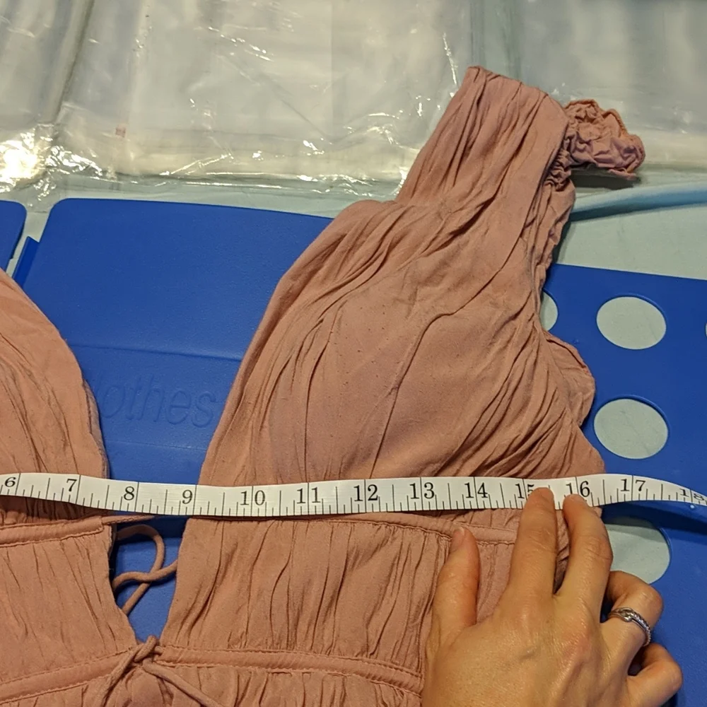 Azazie Blush Bridesmaid Dress Sz A2 - Picture 14 of 16